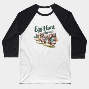 Egg Hunt Squad Running Rabbits Baseball T-Shirt